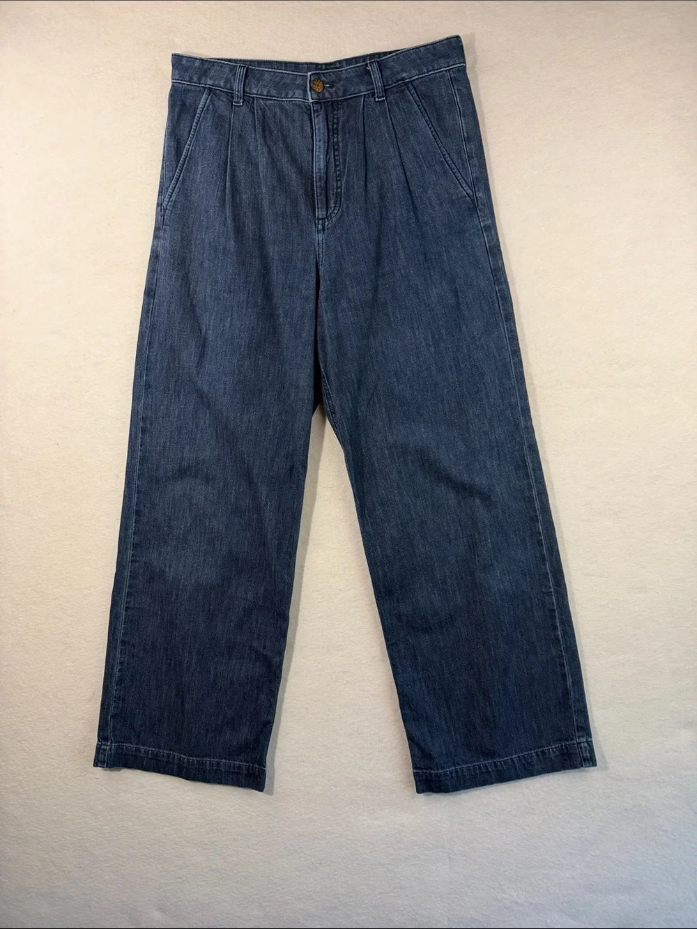 J. Crew women’s wide leg -Leg trouser Jeans in Dark Blue